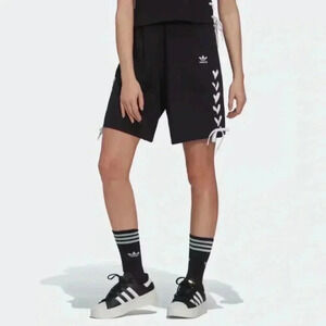 Adidas black always originals laced Athletic Stretch Casual basketball shorts XS